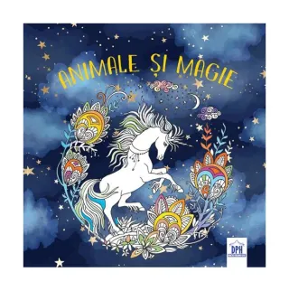 Animale și magie - carte de colorat