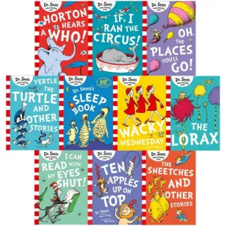 Dr Seuss Childrens Book Collection 10 Books Set The Lorax, Scrambled Eggs Super, Horton Hears A Who And More