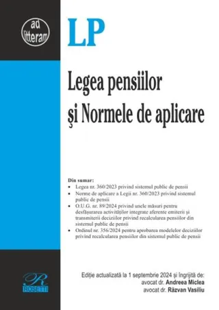 Legea pensiilor și Normele de aplicare