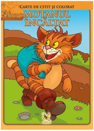 Motanul încălțat. Carte de citit și colorat