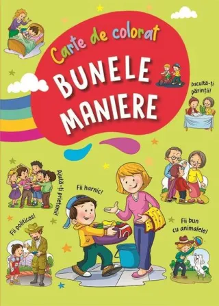 Bunele maniere 2. Carte de colorat (verde)