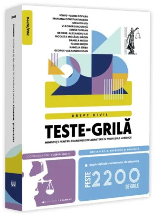 Teste-grilă, minispețe pentru examenele de admitere în profesiile juridice. Drept civil. 2025