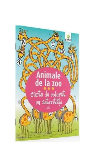 Carte de colorat cu activități. Animale de la Zoo (3-5 ani)