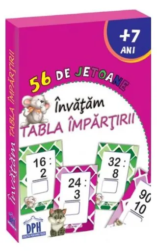 Învățăm tabla împărțirii - 56 de jetoane