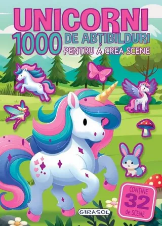 1000 de abțibilduri pentru a crea scene - Unicorni