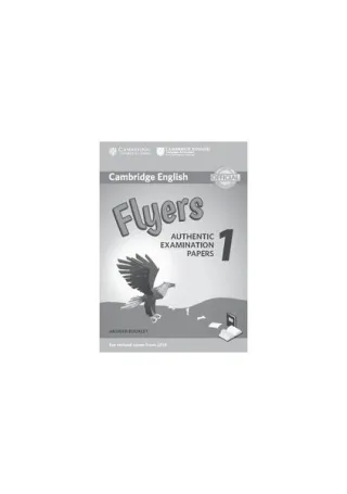Cambridge English Flyers 1 for Revised Exam from 2018 Answer Booklet