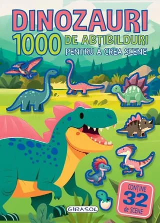 1000 de abțibilduri pentru a crea scene - Dinozauri