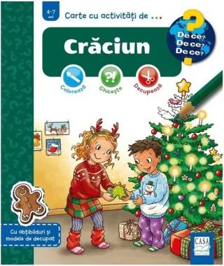 Carte cu activități de... Crăciun (4-7 ani)