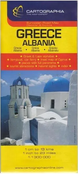 Hartă rutieră Grecia + Albania