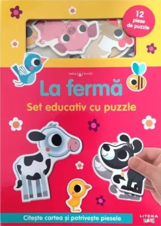 Bebe învață. La fermă. Set educativ cu puzzle
