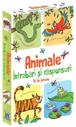Animale. Întrebări și răspunsuri. 50 de jetoane