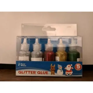 Set Of 5 Metallic Glitter Glue