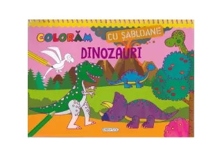 Colorăm cu șabloane. Dinozauri
