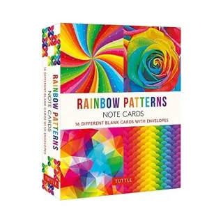 RAINBOW PATTERNS NOTE CARDS.