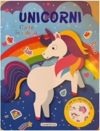 Unicorni. Carte de colorat cu 100 de abțibilduri