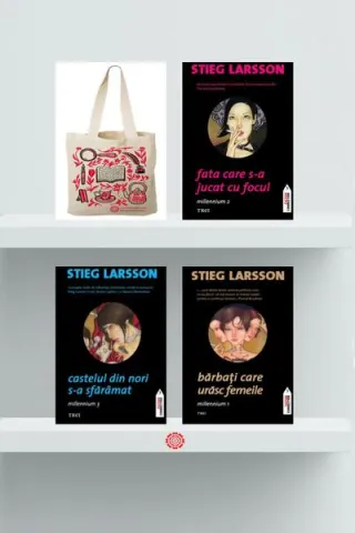 Pachet Stieg Larsson – Seria Millennium + Sacoșa Comorile cititorului