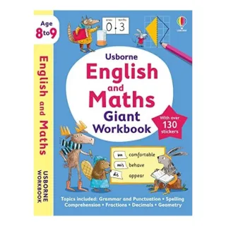 Usborne English and Maths Giant Workbooks Age 8-9