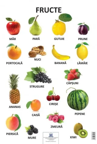 Planșă - Fructe