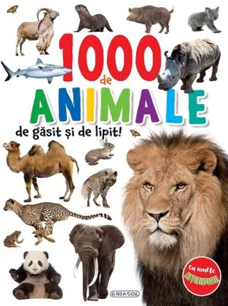 1000 de animale de găsit și de lipit!