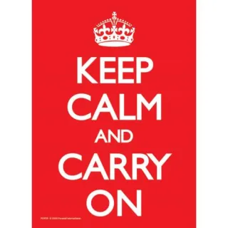 Keep Calm and Carry On (Red) Postcard, Pyramid