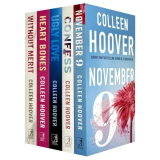 Colleen Hoover 5 Books Collection Set (November 9, Confess, Ugly Love, Heart Bones, Without Merit)