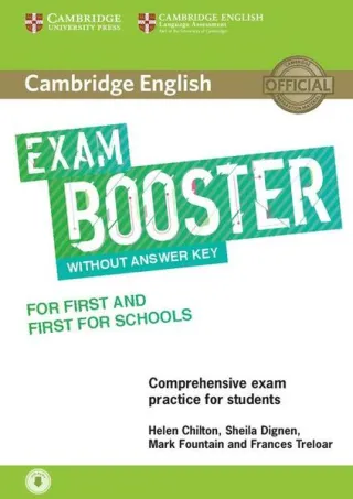Cambridge English Exam Booster for First and First for Schools without answer key, with audio
