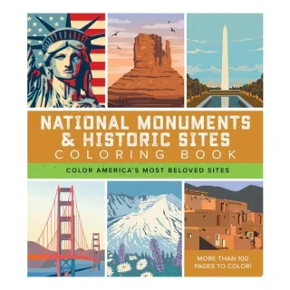 National Monuments & Historic Sites Coloring Book