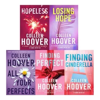 Hopeless Series By Colleen Hoover 5 Books Collection Set (Losing Hope, Finding Cinderella, Hopeless, Finding Perfect & All Your Perfect)