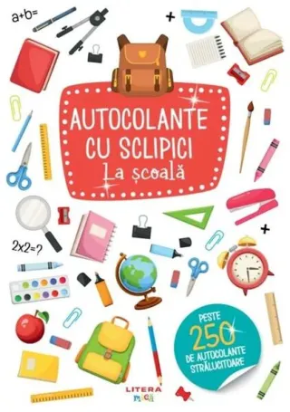 Autocolante cu sclipici. La școală