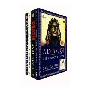 Sadhguru Collection 4 Books Set (Adiyogi The Source of Yoga, Death, Inner Engineering, Karma)