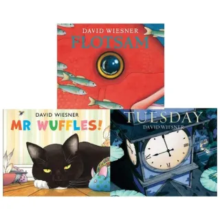 David Wiesner Series 3 Books Collection Set (Tuesday, Mr Wuffles, Flotsam)