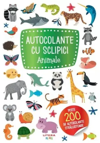 Autocolante cu sclipici. Animale