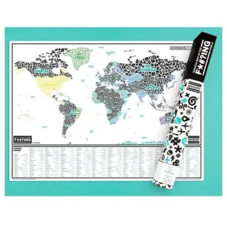 Scratch Map Of The F'Ing World