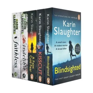 Grant County Series 5 Books Collection Set By Karin Slaughter (Blindsighted, Kisscut, A Faint Cold Fear, Indelible & Faithless)